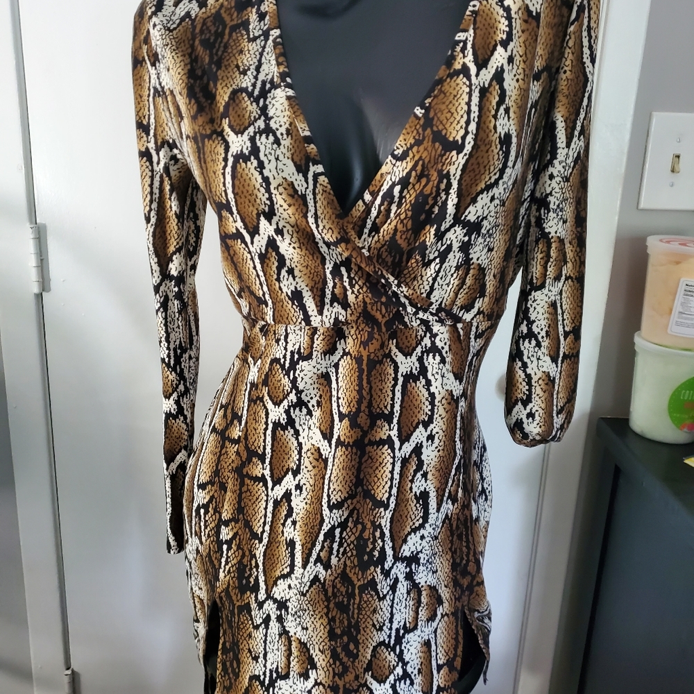Snake print dress